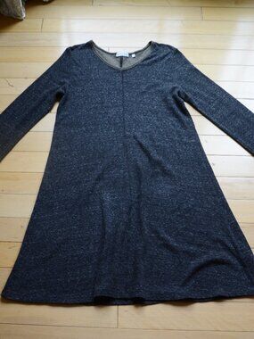 Habitat Womens Size Small Gray Midi Cozy Knit Dress Winter Abstract Art